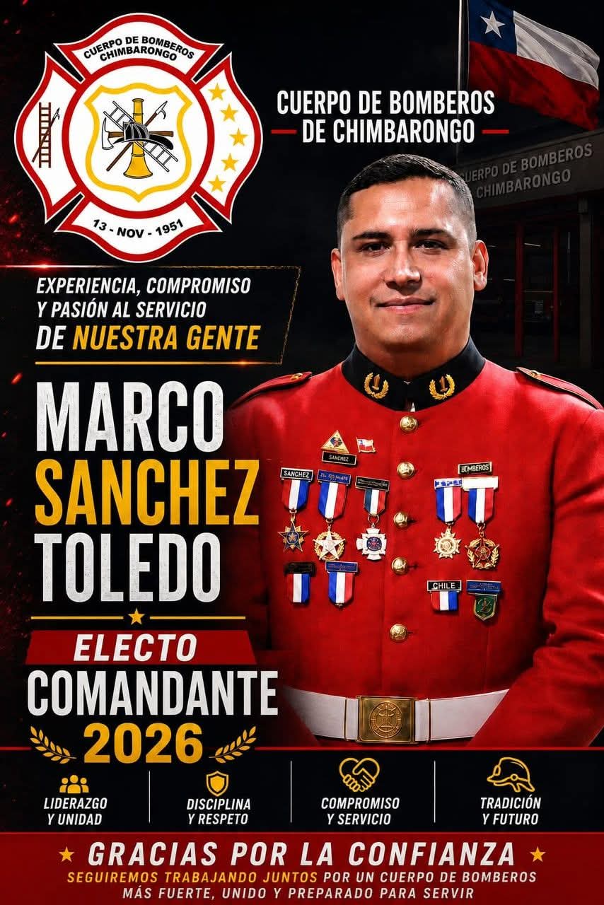 Marco Sánchez Toledo asume como nuevo Comandante del Cuerpo de Bomberos de Chimbarongo
